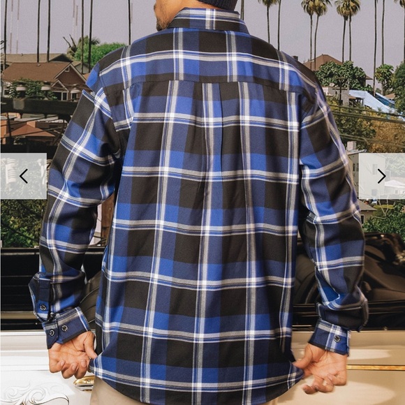DIXXON Navy CPT 10 Year Flannel Mens Shirt - Picture 4 of 9